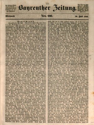 Bayreuther Zeitung Mittwoch 26. Juli 1848