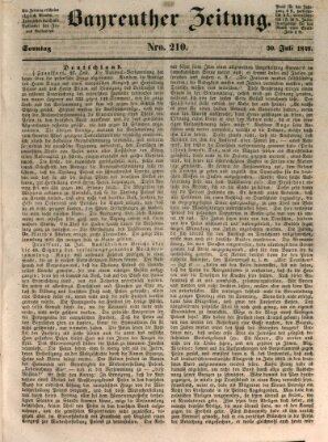 Bayreuther Zeitung Sonntag 30. Juli 1848