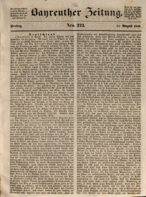 Bayreuther Zeitung Freitag 11. August 1848