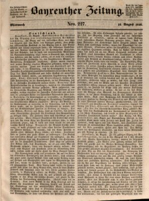 Bayreuther Zeitung Mittwoch 16. August 1848