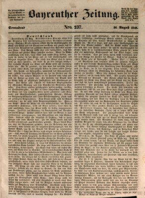 Bayreuther Zeitung Samstag 26. August 1848