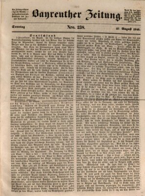 Bayreuther Zeitung Sonntag 27. August 1848