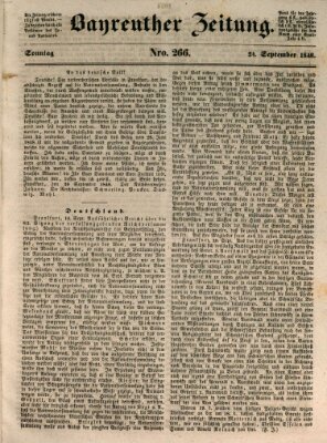 Bayreuther Zeitung Sonntag 24. September 1848