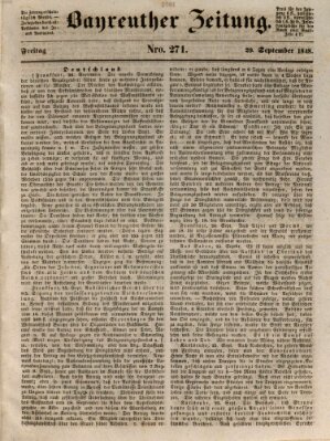 Bayreuther Zeitung Freitag 29. September 1848