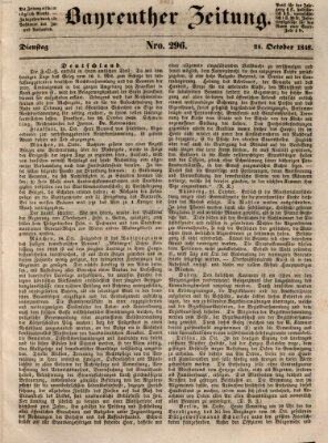 Bayreuther Zeitung Dienstag 24. Oktober 1848