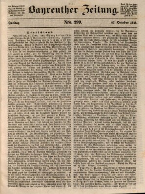 Bayreuther Zeitung Freitag 27. Oktober 1848