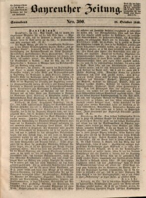 Bayreuther Zeitung Samstag 28. Oktober 1848