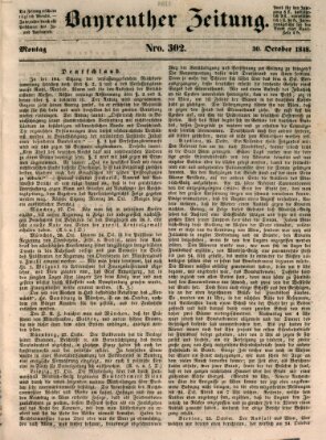 Bayreuther Zeitung Montag 30. Oktober 1848