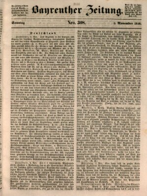 Bayreuther Zeitung Sonntag 5. November 1848