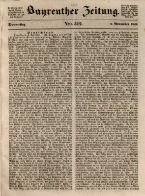 Bayreuther Zeitung Donnerstag 9. November 1848