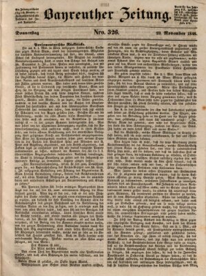 Bayreuther Zeitung Donnerstag 23. November 1848