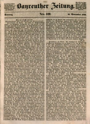 Bayreuther Zeitung Sonntag 26. November 1848