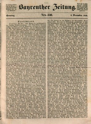 Bayreuther Zeitung Sonntag 3. Dezember 1848