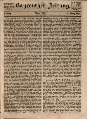 Bayreuther Zeitung Freitag 9. März 1849