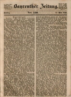 Bayreuther Zeitung Freitag 11. Mai 1849