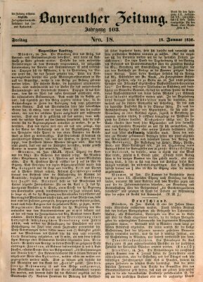 Bayreuther Zeitung Freitag 18. Januar 1850