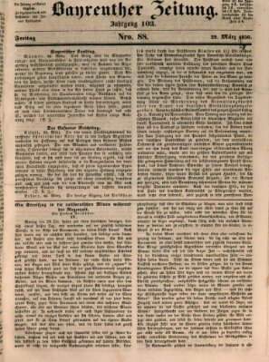 Bayreuther Zeitung Freitag 29. März 1850