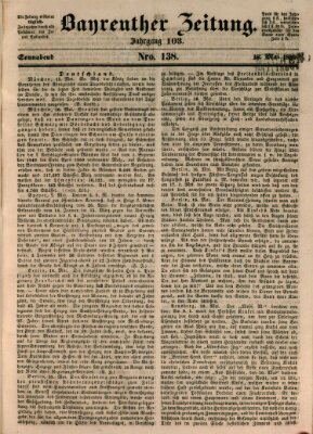 Bayreuther Zeitung Samstag 18. Mai 1850