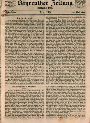 Bayreuther Zeitung Samstag 25. Mai 1850