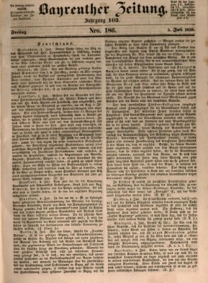 Bayreuther Zeitung Freitag 5. Juli 1850