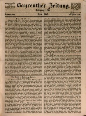 Bayreuther Zeitung Donnerstag 25. Juli 1850