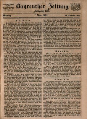 Bayreuther Zeitung Montag 28. Oktober 1850