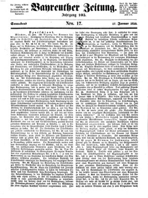 Bayreuther Zeitung Samstag 17. Januar 1852