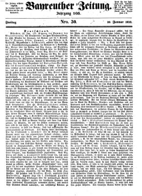 Bayreuther Zeitung Freitag 30. Januar 1852