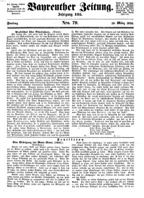 Bayreuther Zeitung Freitag 19. März 1852