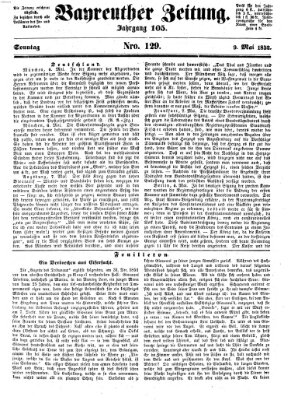 Bayreuther Zeitung Sonntag 9. Mai 1852