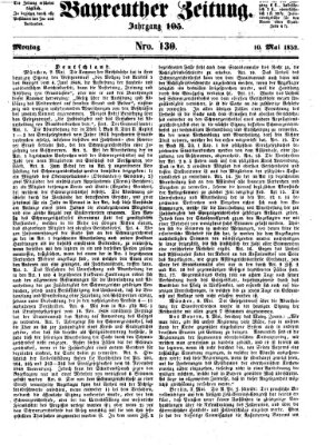 Bayreuther Zeitung Montag 10. Mai 1852