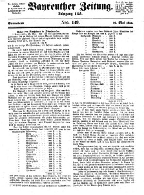 Bayreuther Zeitung Samstag 29. Mai 1852