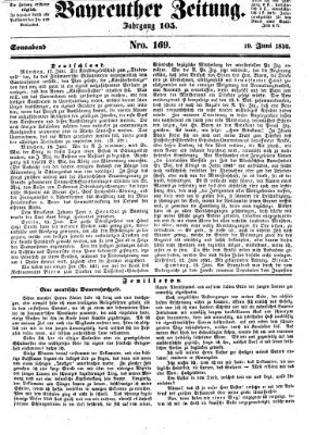 Bayreuther Zeitung Samstag 19. Juni 1852