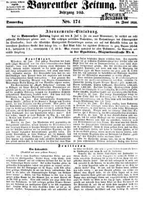 Bayreuther Zeitung Donnerstag 24. Juni 1852