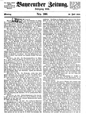 Bayreuther Zeitung Montag 26. Juli 1852