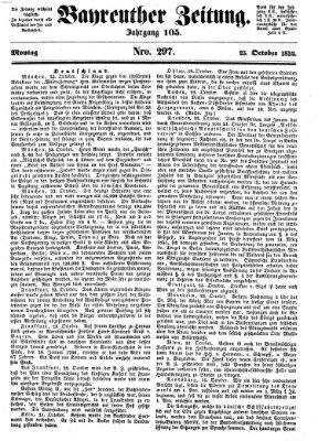 Bayreuther Zeitung Montag 25. Oktober 1852