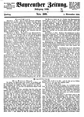 Bayreuther Zeitung Freitag 5. November 1852