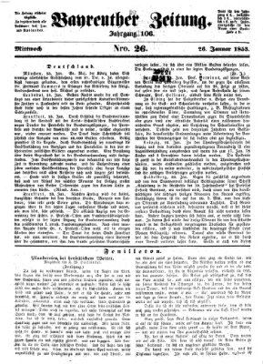 Bayreuther Zeitung Mittwoch 26. Januar 1853