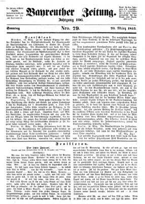 Bayreuther Zeitung Sonntag 20. März 1853