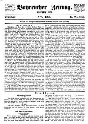 Bayreuther Zeitung Samstag 14. Mai 1853