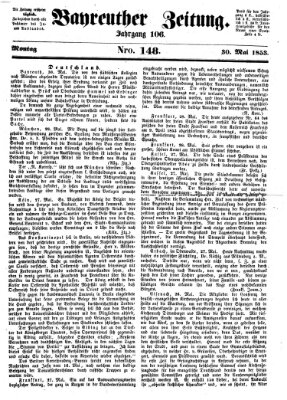 Bayreuther Zeitung Montag 30. Mai 1853