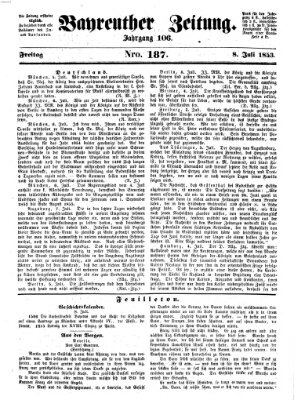 Bayreuther Zeitung Freitag 8. Juli 1853