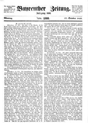 Bayreuther Zeitung Montag 17. Oktober 1853