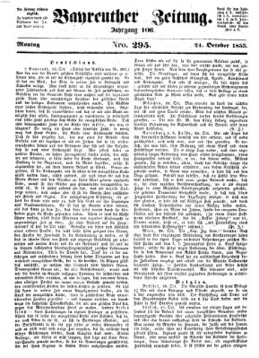 Bayreuther Zeitung Montag 24. Oktober 1853