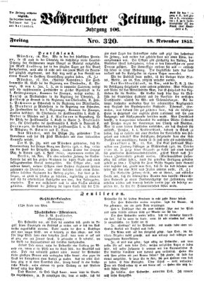 Bayreuther Zeitung Freitag 18. November 1853