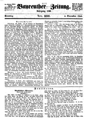 Bayreuther Zeitung Sonntag 4. Dezember 1853