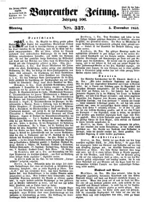 Bayreuther Zeitung Montag 5. Dezember 1853