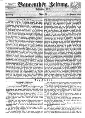 Bayreuther Zeitung Sonntag 8. Januar 1854