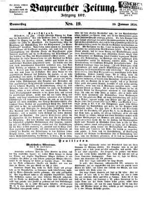 Bayreuther Zeitung Donnerstag 19. Januar 1854