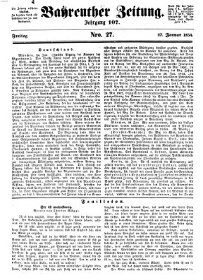 Bayreuther Zeitung Freitag 27. Januar 1854